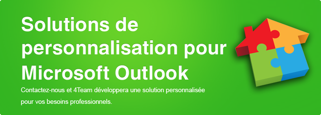Solutions de personnalisation pour Microsoft Outlook