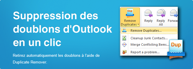 Duplicate Remover - Suppression des doublons d'Outlook en un clic
