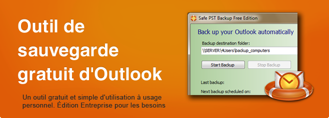 Safe PST Backup - Outil de sauvegarde gratuit d'Outlook
