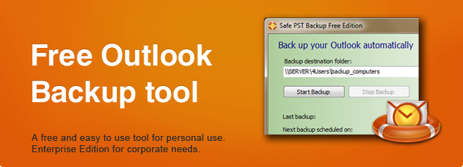 Safe PST Backup - Free Outlook Backup tool.